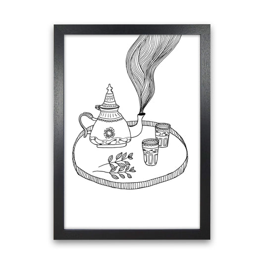 Moroccan Mint Art Print by Carissa Tanton Black Grain