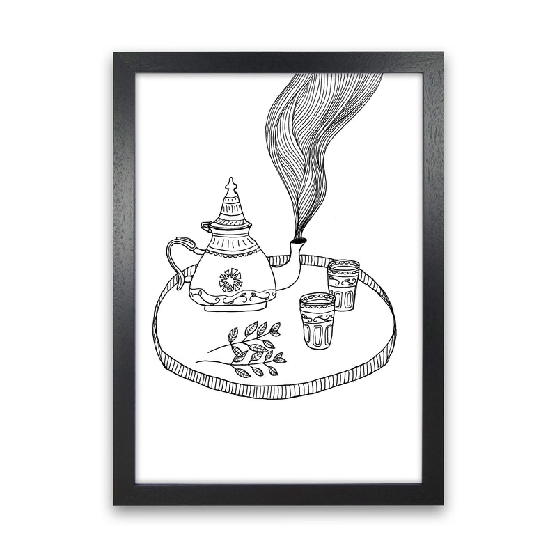 Moroccan Mint Art Print by Carissa Tanton Black Grain
