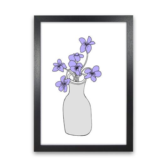 Sweet Violets Art Print by Carissa Tanton Black Grain