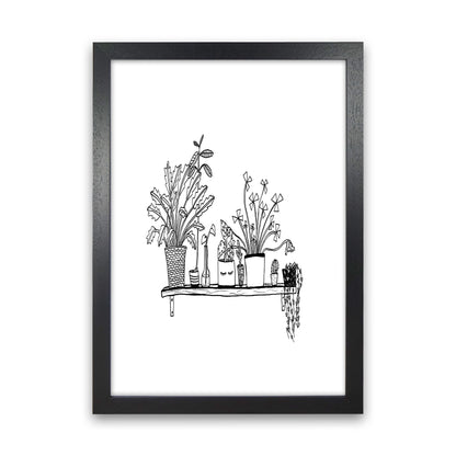 Plant Shelfie Art Print by Carissa Tanton Black Grain