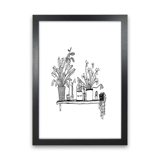 Plant Shelfie Art Print by Carissa Tanton Black Grain