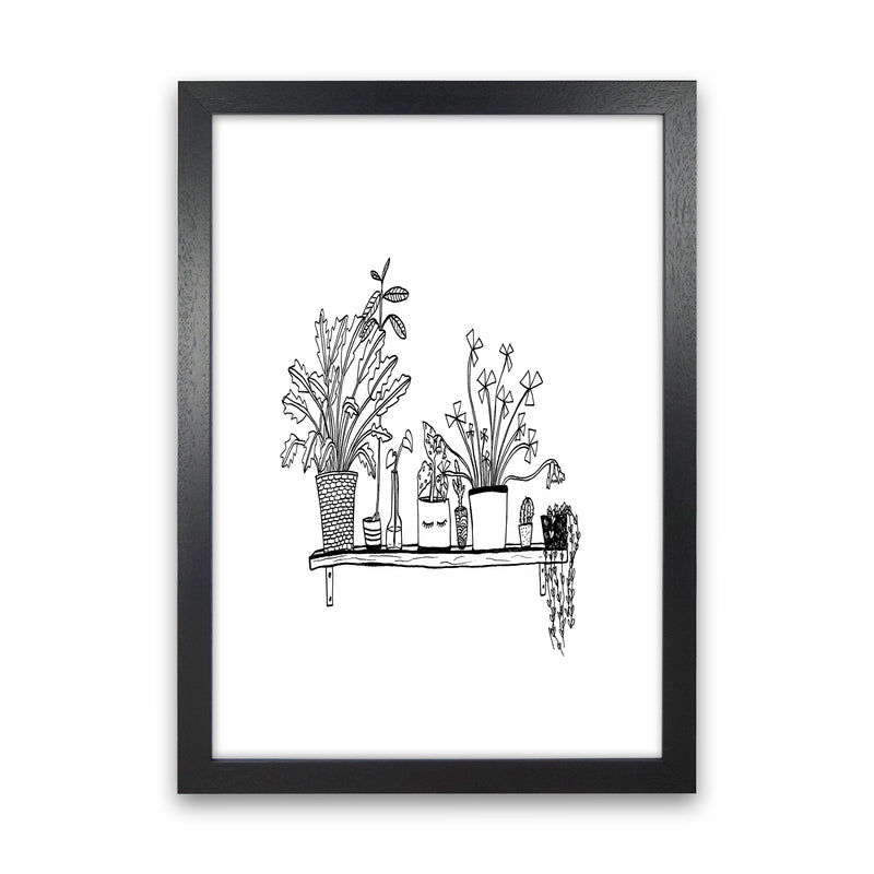Plant Shelfie Art Print by Carissa Tanton Black Grain