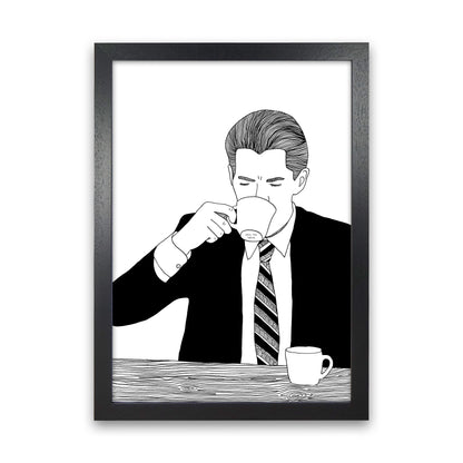 Agent Cooper Art Print by Carissa Tanton Black Grain