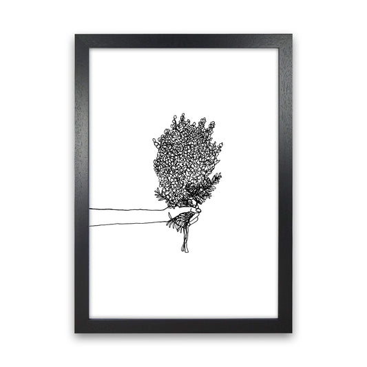 Flower Bunch Art Print by Carissa Tanton Black Grain