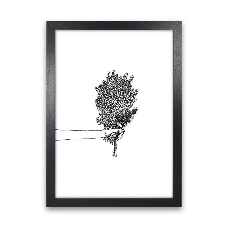 Flower Bunch Art Print by Carissa Tanton Black Grain