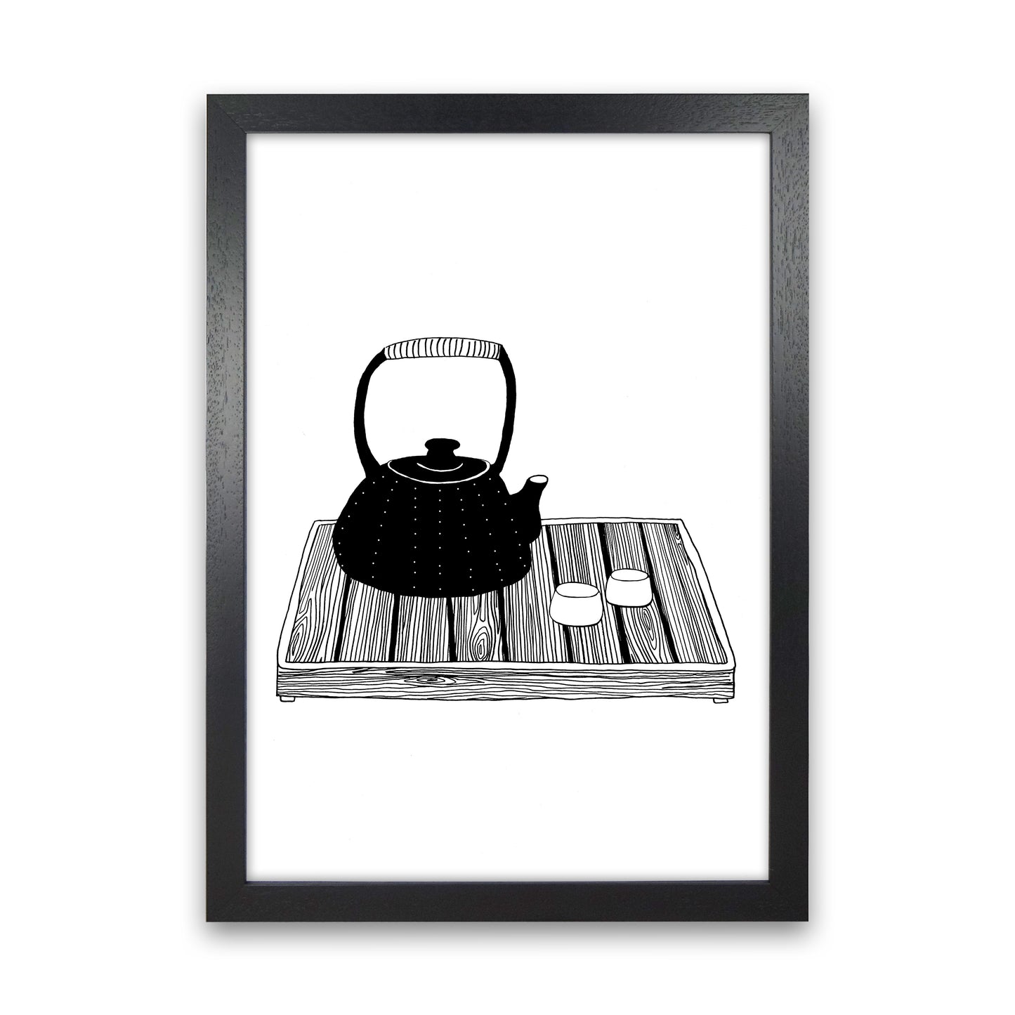 Chinese Tea Art Print by Carissa Tanton Black Grain