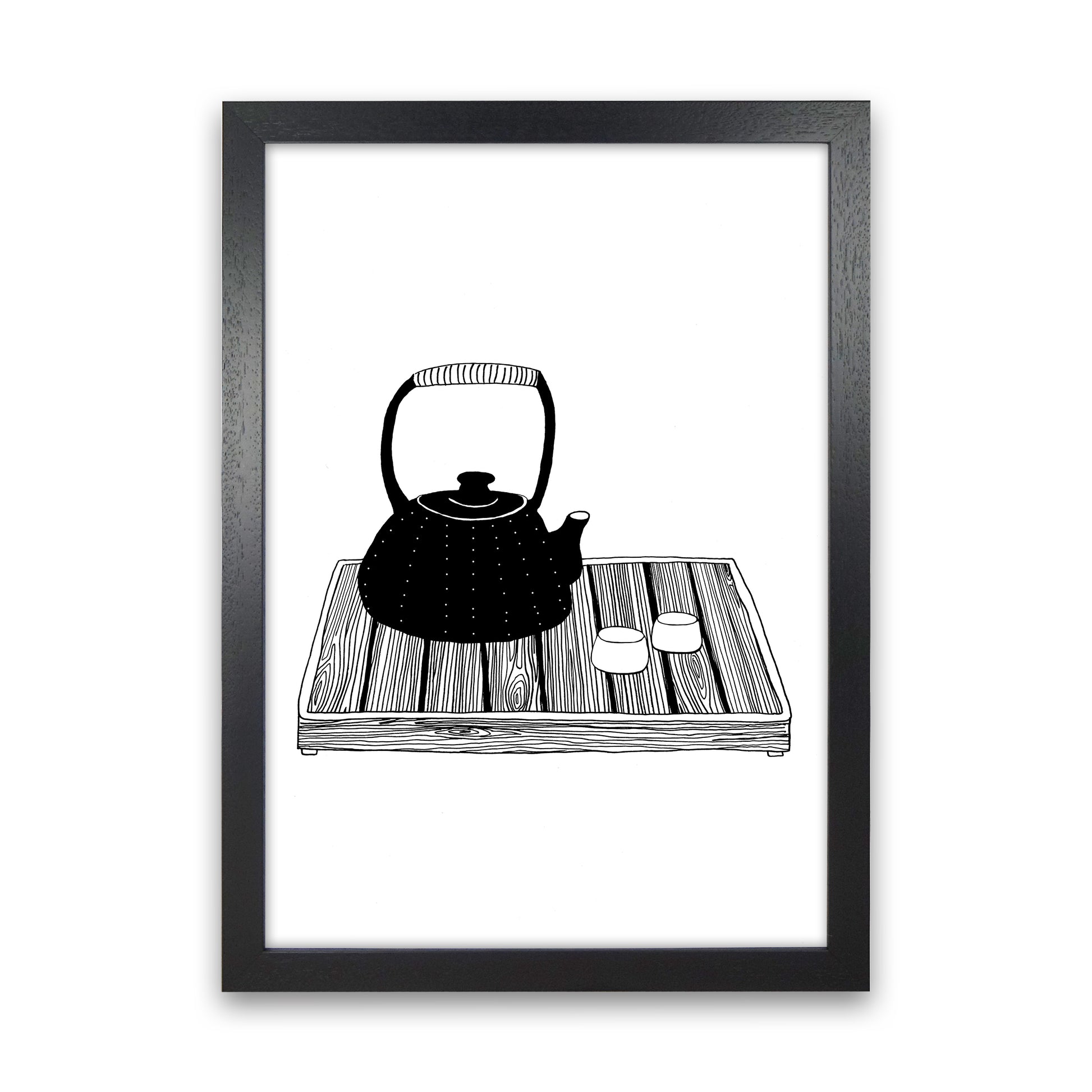 Chinese Tea Art Print by Carissa Tanton Black Grain