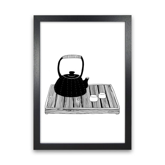 Chinese Tea Art Print by Carissa Tanton Black Grain