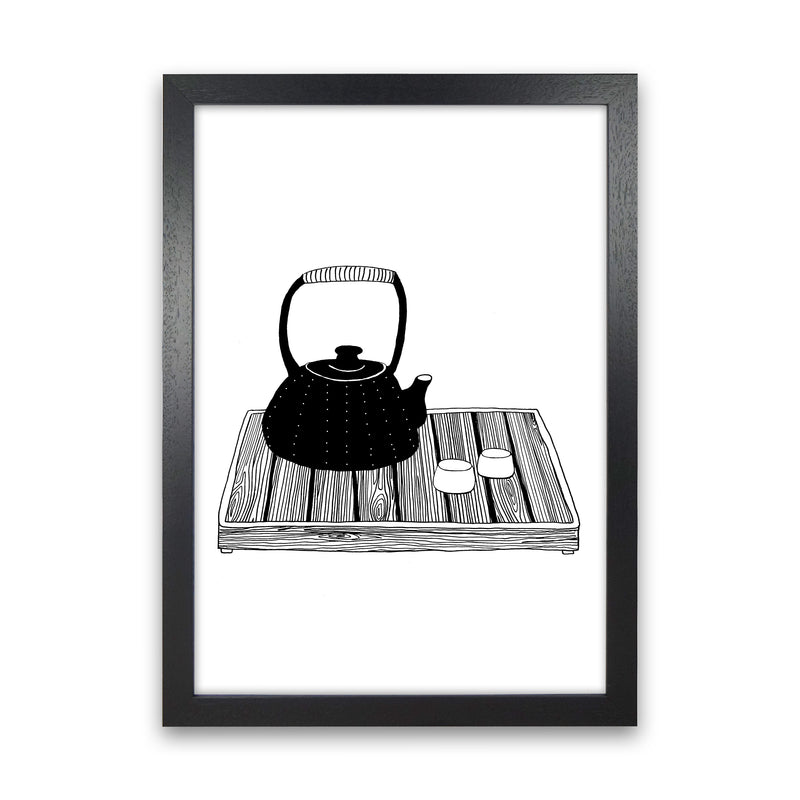 Chinese Tea Art Print by Carissa Tanton Black Grain