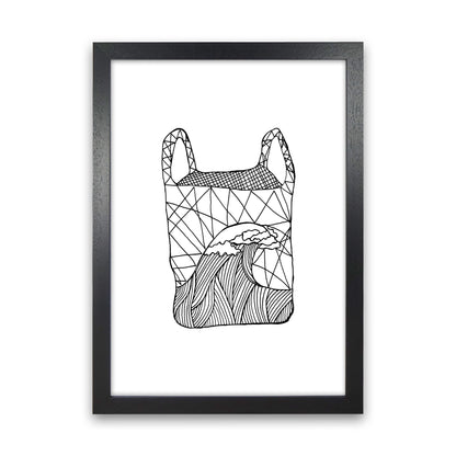 Plastic Bag Art Print by Carissa Tanton Black Grain