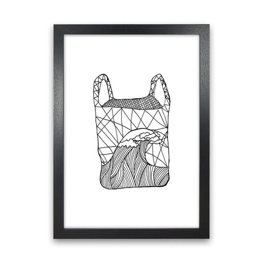 Plastic Bag Art Print by Carissa Tanton Black Grain
