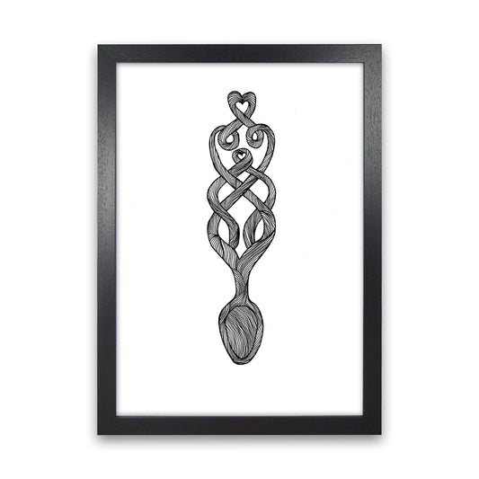 Welsh Spoon Art Print by Carissa Tanton Black Grain