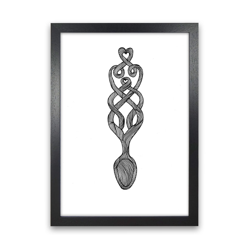 Welsh Spoon Art Print by Carissa Tanton Black Grain