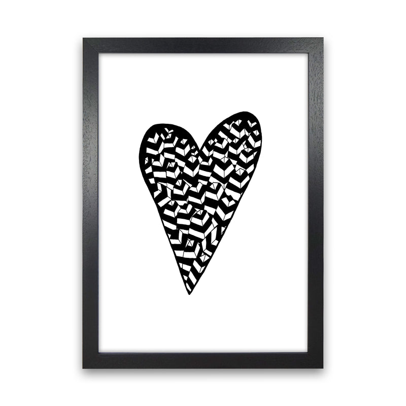 Leaf Heart Art Print by Carissa Tanton Black Grain