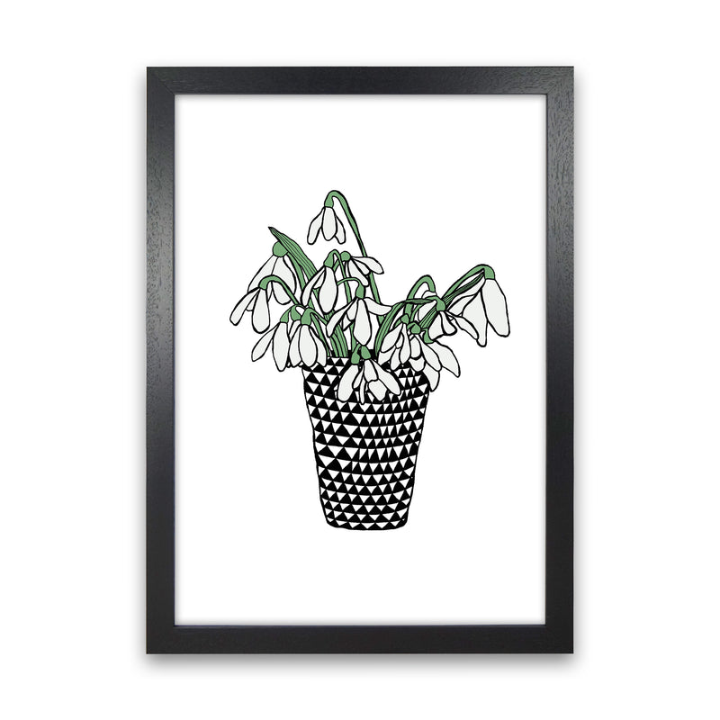Snowdrops Art Print by Carissa Tanton Black Grain
