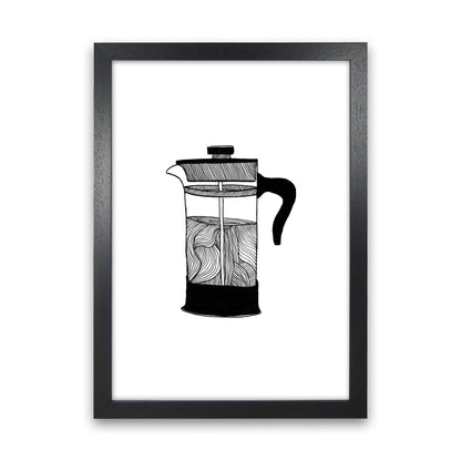 Cafetiere Art Print by Carissa Tanton Black Grain