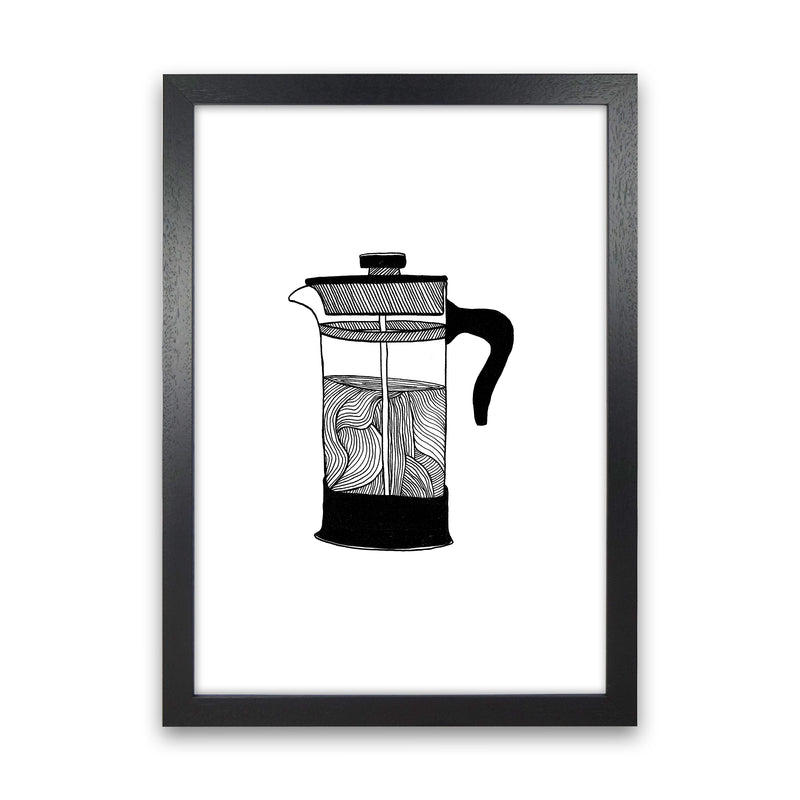 Cafetiere Art Print by Carissa Tanton Black Grain