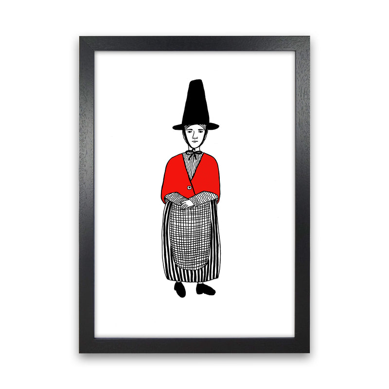 Welsh Lady Art Print by Carissa Tanton Black Grain