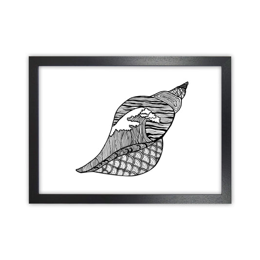 Shell Art Print by Carissa Tanton Black Grain