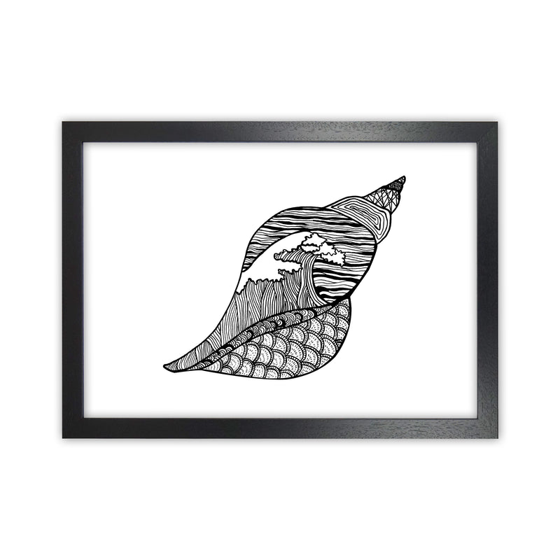 Shell Art Print by Carissa Tanton Black Grain