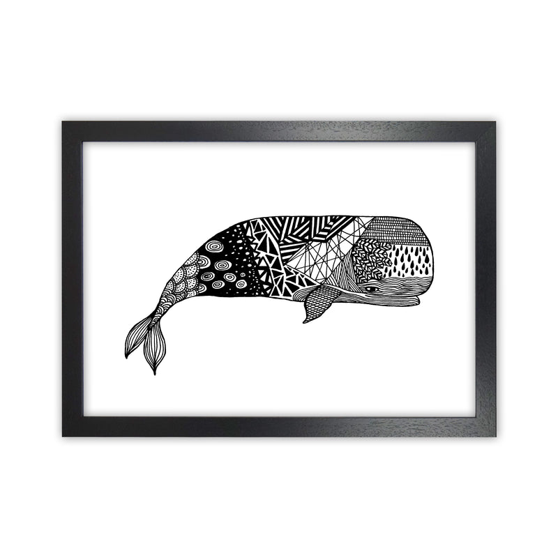 Whale Art Print by Carissa Tanton Black Grain
