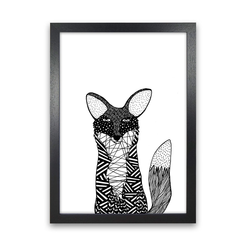Fox Art Print by Carissa Tanton Black Grain