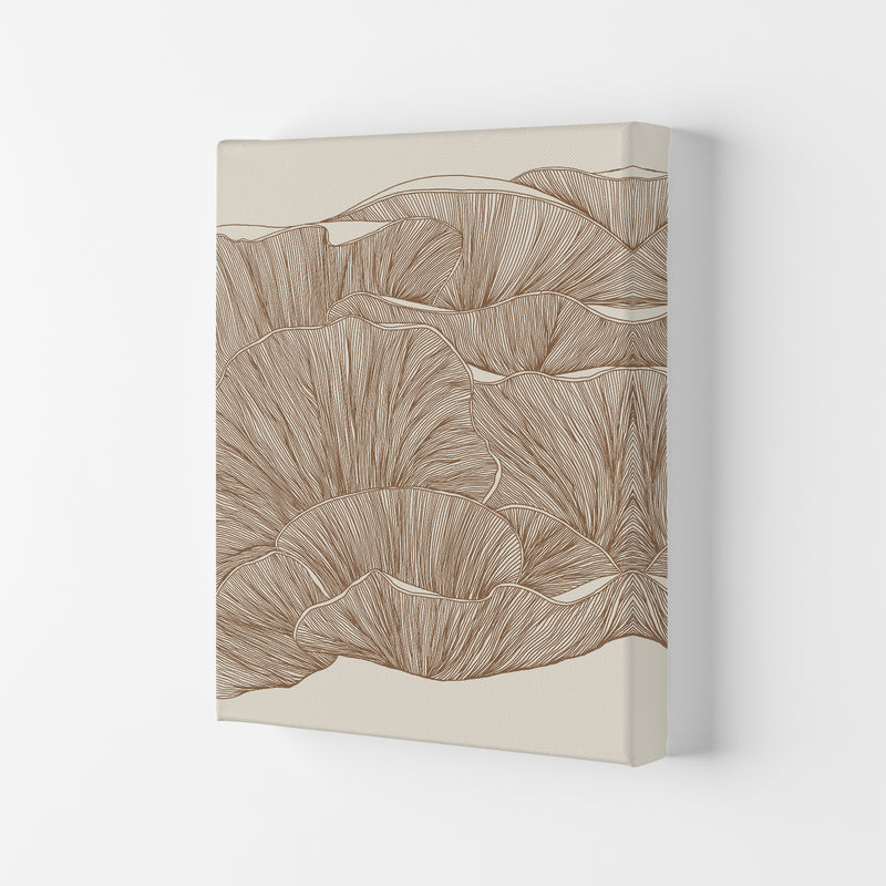Oyster Mushrooms Brown Art Print by Carissa Tanton Canvas