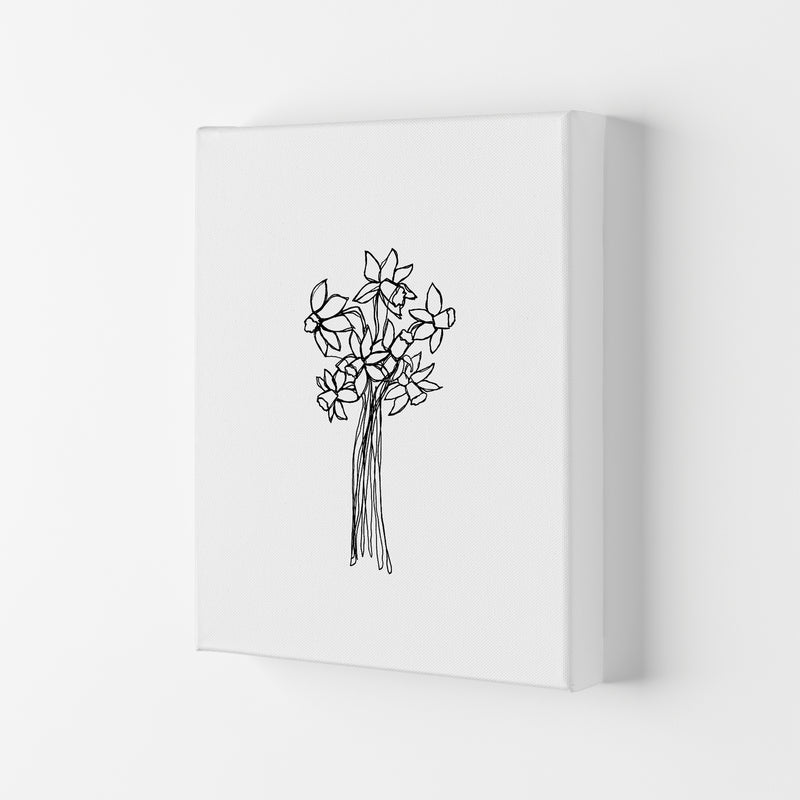 Daffodils Line Art Print by Carissa Tanton Canvas