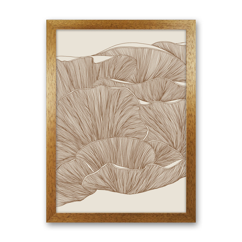 Oyster Mushrooms Brown Art Print by Carissa Tanton Oak Grain