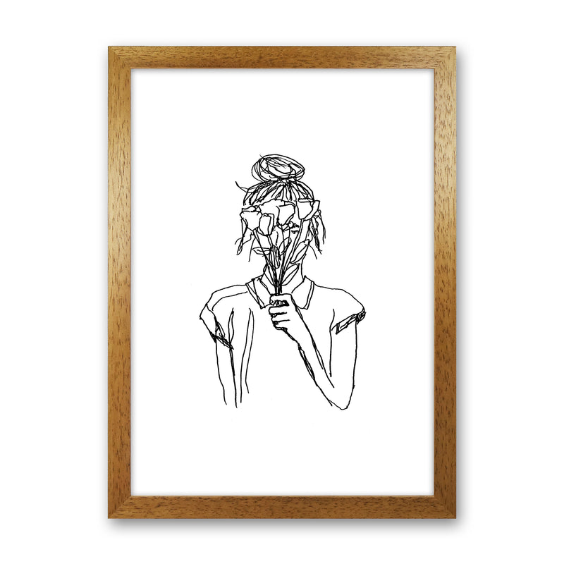 Left Hand Flower Girl Art Print by Carissa Tanton Oak Grain