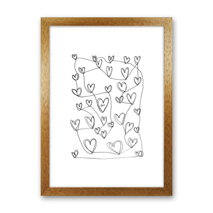 Continuous Hearts Art Print by Carissa Tanton Oak Grain