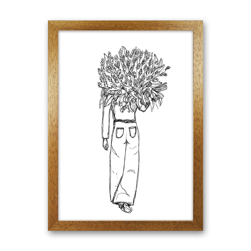 Flower Woman Art Print by Carissa Tanton Oak Grain