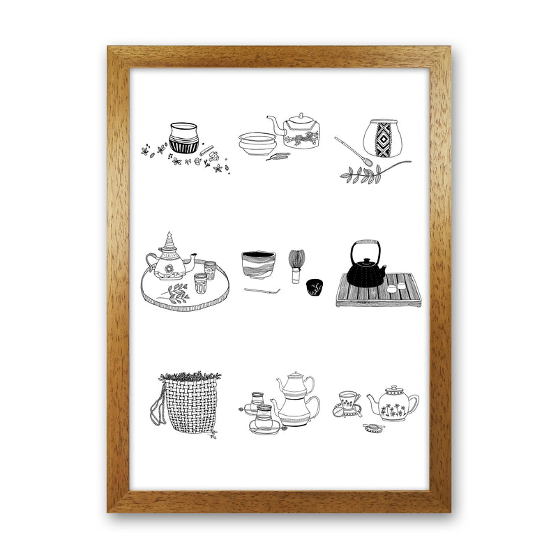 All Tea A3 Art Print by Carissa Tanton Oak Grain