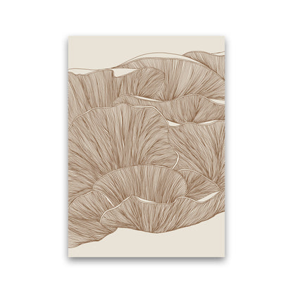 Oyster Mushrooms Brown Art Print by Carissa Tanton Print Only