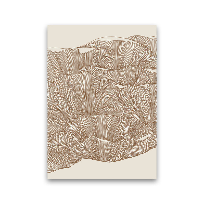 Oyster Mushrooms Brown Art Print by Carissa Tanton Print Only