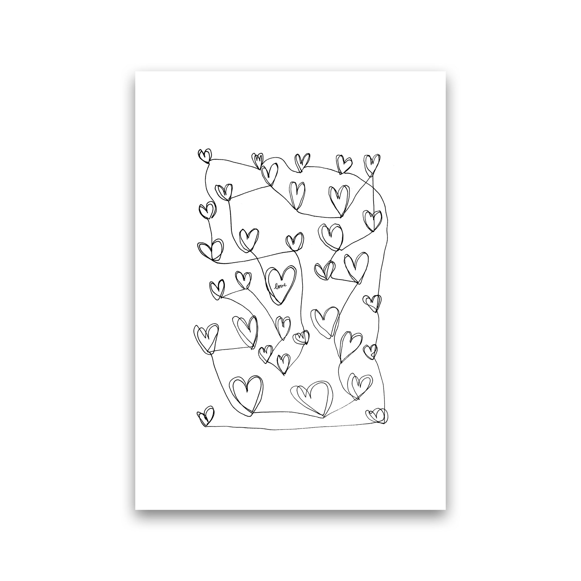 Continuous Hearts Art Print by Carissa Tanton Print Only