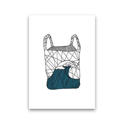 Plastic Bag Blue Art Print by Carissa Tanton Print Only