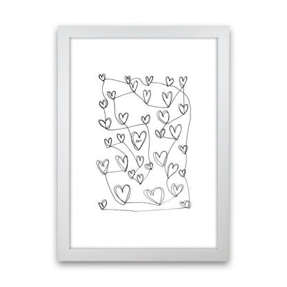 Continuous Hearts Art Print by Carissa Tanton White Grain