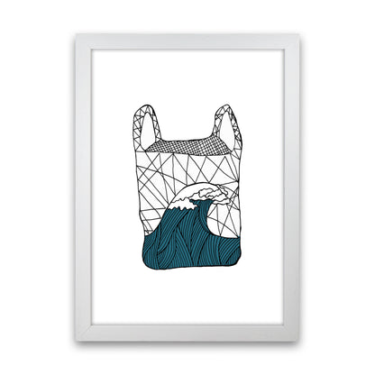 Plastic Bag Blue Art Print by Carissa Tanton White Grain