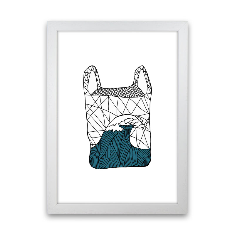 Plastic Bag Blue Art Print by Carissa Tanton White Grain