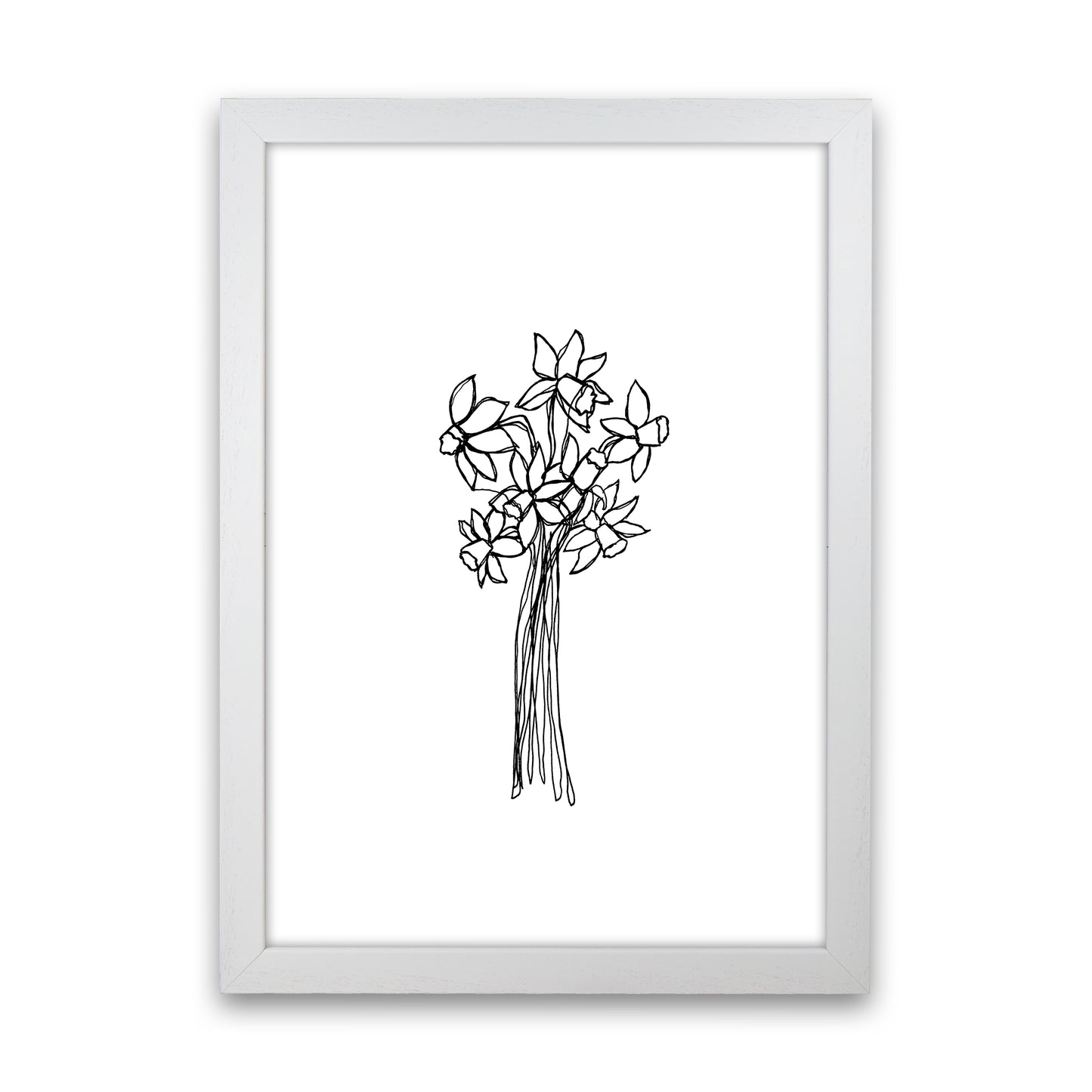 Daffodils Line Art Print by Carissa Tanton White Grain