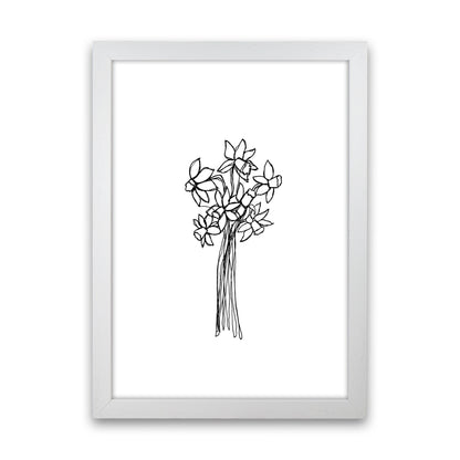 Daffodils Line Art Print by Carissa Tanton White Grain