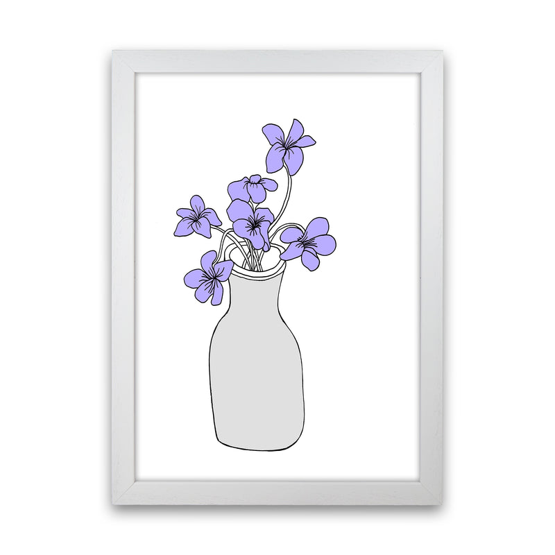 Sweet Violets Art Print by Carissa Tanton White Grain