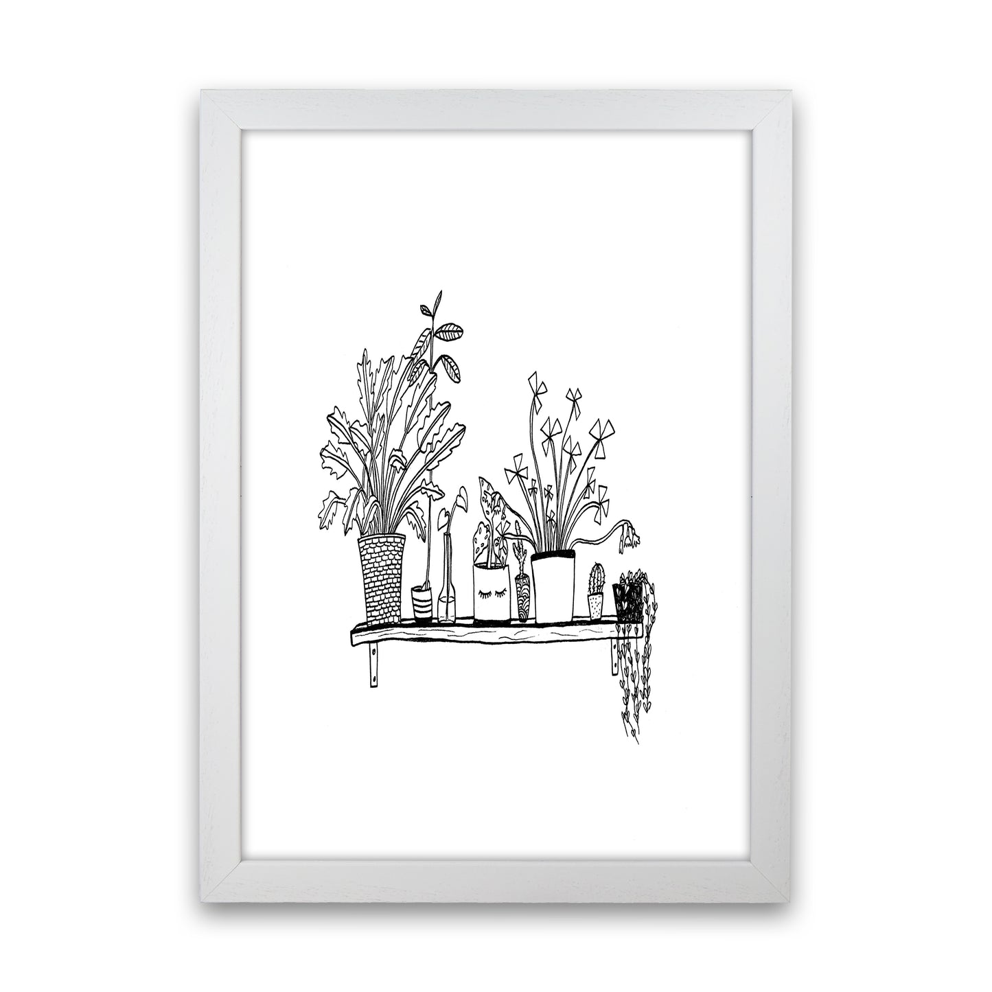 Plant Shelfie Art Print by Carissa Tanton White Grain