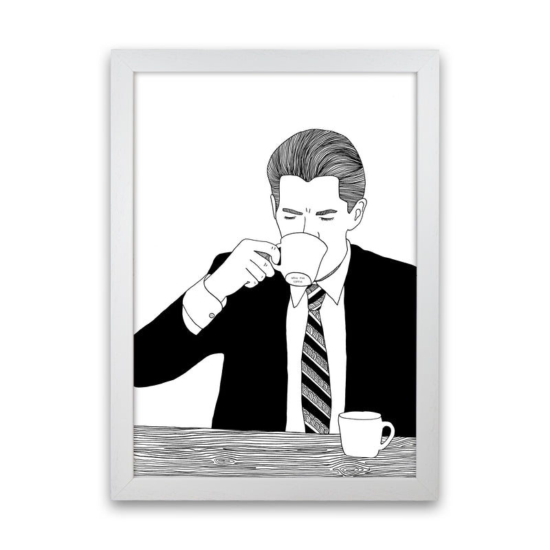 Agent Cooper Art Print by Carissa Tanton White Grain