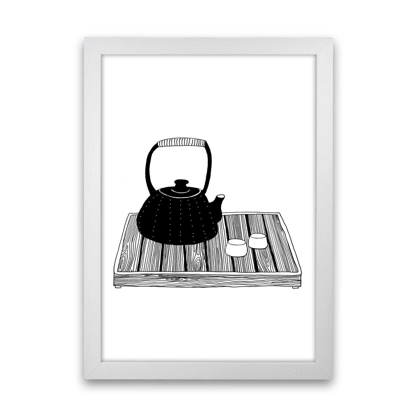 Chinese Tea Art Print by Carissa Tanton White Grain