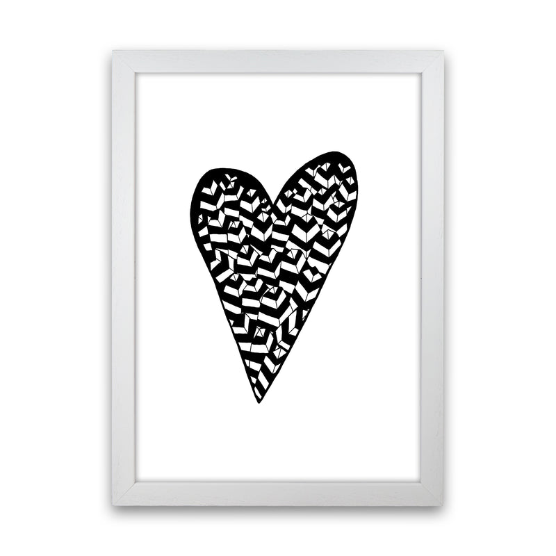 Leaf Heart Art Print by Carissa Tanton White Grain