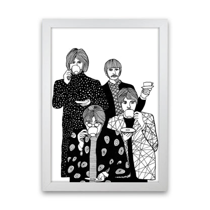 X Beatles Art Print by Carissa Tanton White Grain