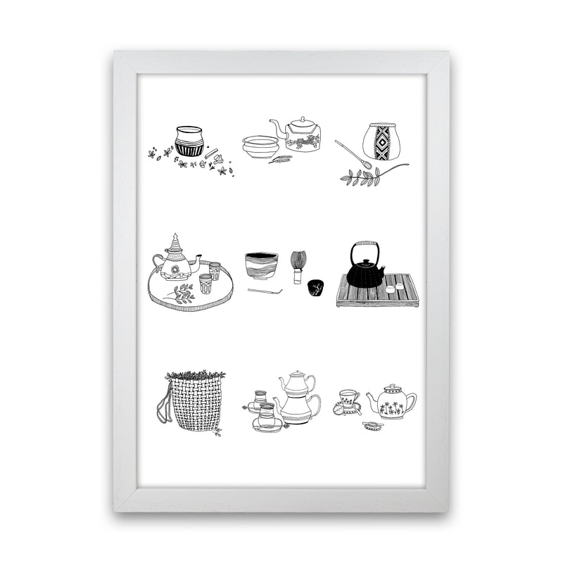 All Tea A3 Art Print by Carissa Tanton White Grain