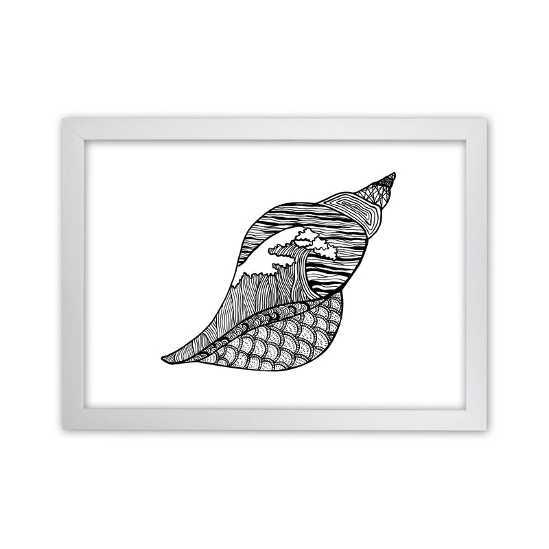 Shell Art Print by Carissa Tanton White Grain